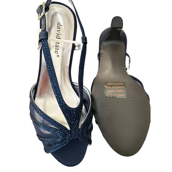 David Tate Women's Refined Embellished Illusion Evening Sandals Heels SZ 6.5 WW - Picture 8 of 8